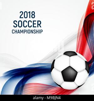 2018 Fussball-EM Hintergrund Vector Illustration Stock Vektor
