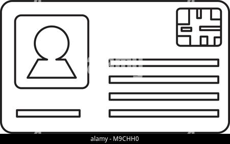 Id-Symbol auf weißem Hintergrund, Vector Illustration Stock Vektor