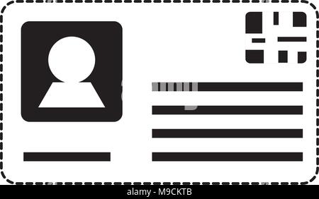 Id-Symbol auf weißem Hintergrund, Vector Illustration Stock Vektor