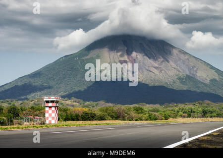 La Paloma Flughafen auf der Insel Ometepe in Nicaragua Stockfoto