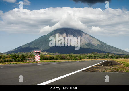 La Paloma Flughafen auf der Insel Ometepe in Nicaragua Stockfoto