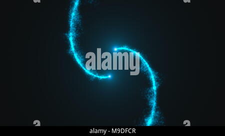 Öffnen intro Flash Light, Lens Flare, Rotation Partikel. 3D-Rendering. Stockfoto