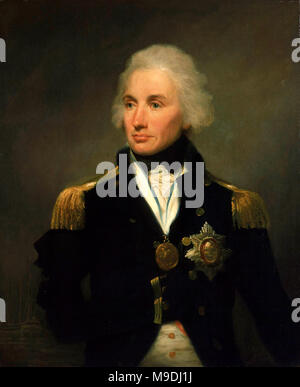 Vizeadmiral Horatio Nelson, Vizeadmiral Horatio Nelson, 1. Viscount Nelson, 1. Herzog von Bronté, KB (1758 - 1805) britischer Offizier in der Royal Navy. Stockfoto