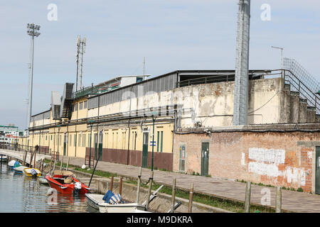 Das Stadio Pierluigi Penzo, Heimat der italienischen Fußball-Club Venezia FC, auf der Insel von Venedig Stockfoto