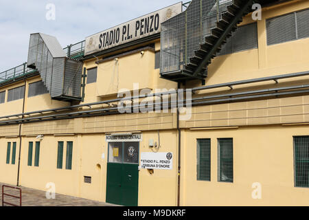 Das Stadio Pierluigi Penzo, Heimat der italienischen Fußball-Club Venezia FC, auf der Insel von Venedig Stockfoto