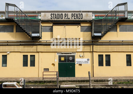 Das Stadio Pierluigi Penzo, Heimat der italienischen Fußball-Club Venezia FC, auf der Insel von Venedig Stockfoto