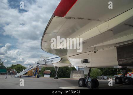 Die Concorde auf dem Display in Brooklands Museum, Weybridge, Surrey Stockfoto