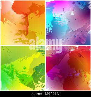 Satz von Aquarell Hintergründe Stock Vektor
