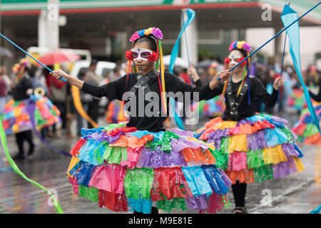 H. in Matamoros, Tamaulipas, Mexiko - November 20, 2017 - November 20 Parade erinnert an den Beginn der mexikanischen Revolution von 1910 gegen Porfiri Stockfoto