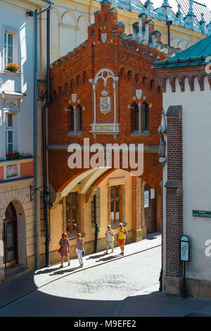 Krakau, Polen - 28. Mai 2017: Czartoryski Museum in der Altstadt von Krakau, Polen. Altstadt von Krakau als Unesco Weltkulturerbe Stockfoto