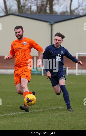 Sporting 77 vs Bocking Soziale behält, Braintree & North Essex Sonntag Liga Cup Finale Fußball an Rosemary Lane am 25. März 2018 Stockfoto