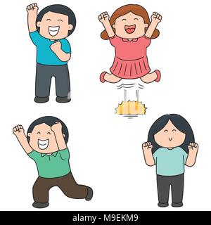 Vektor einrichten von Happy people Stock Vektor