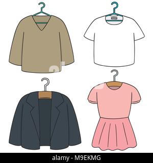 Vektor einrichten der Kleiderbügel Stock Vektor