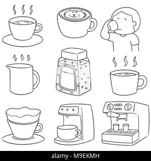 Vektor einrichten von Kaffee Stock Vektor