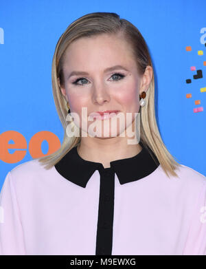 März 24, 2018 - Inglewood, CA, USA - 24. März 2018 - Inglewood, Kalifornien - Kristen Bell. Die Nickelodeon Kids' Choice Awards 2018 statt im Forum. Photo Credit: Birdie Thompson/AdMedia (Credit Bild: © Birdie Thompson/AdMedia über ZUMA Draht) Stockfoto