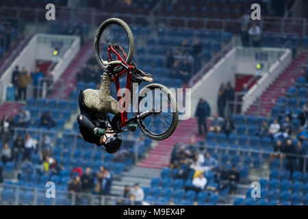 Krakau, Polen. 24. März, 2018. Diverse Nacht der Sprünge - Weltmeisterschaft im Freestyle Motocross (FMX). Credit: Filip Radwanski/Alamy Live News Credit: Filip Radwanski/Alamy leben Nachrichten Stockfoto