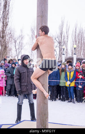 Russland, Chaplygin, 18. Februar 2018, Ranenburg urlaub Abschied von der russische Winter Karneval Stockfoto