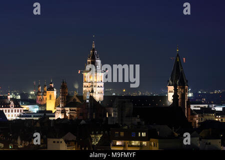 Mainz: Dom (Kathedrale) St. Martin,, Rheinland-Pfalz, Rheinland-Pfalz, Deutschland Stockfoto