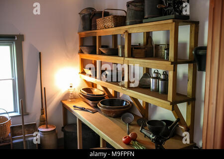 Innenräume von Green Gables, die Prince Edward Island Farm House, ist die Einstellung der Lucy Maud Montgomery Roman, Anne von Green Gables. Stockfoto