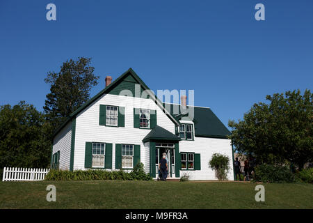 Die ikonischen Green Gables Farm House von der Lucy Maud Montgomery Roman Anne von Green Gables. Stockfoto