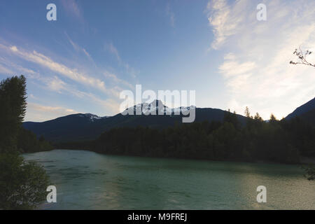 Sonnenuntergang auf Lillooet Lake, British Columbia, Kanada Stockfoto