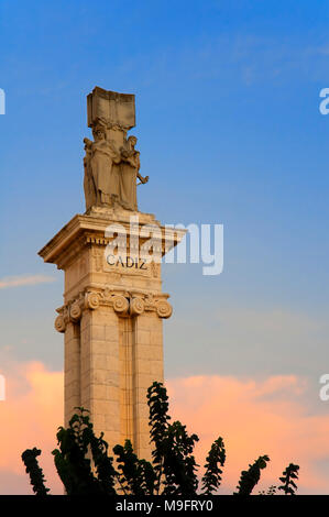 Denkmal für die spanische Verfassung von 1812 - Detail. Cadiz. Region Andalusien. Spanien. Europa Stockfoto
