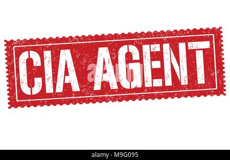 CIA-Agent grunge Stempelabdruck auf weißem Hintergrund, Vector Illustration Stock Vektor