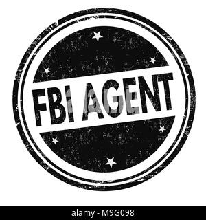 FBI-Agent grunge Stempelabdruck auf weißem Hintergrund, Vector Illustration Stock Vektor