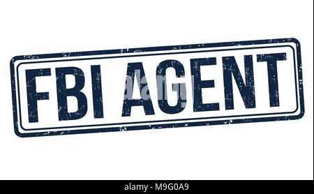 FBI-Agent grunge Stempelabdruck auf weißem Hintergrund, Vector Illustration Stock Vektor