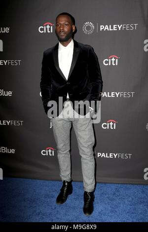 Los Angeles, CA, USA. 24 Mär, 2018. Kofi Siriboe in der Ankunftshalle für eigene Königin Zucker zum 35. Jahrestag PaleyFest LA 2018, Dolby Theatre, Los Angeles, CA 24. März 2018. Credit: Priscilla Grant/Everett Collection/Alamy leben Nachrichten Stockfoto