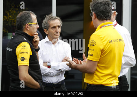 Melbourne, Australien. 25 Mär, 2018. Motorsport: FIA Formel Eins-Weltmeisterschaft 2018, Melbourne, Victoria: Motorsport: Formel 1 2018 Rolex Grand Prix von Australien, Alain Prost, | Verwendung der weltweiten Kredit: dpa Picture alliance/Alamy leben Nachrichten Stockfoto