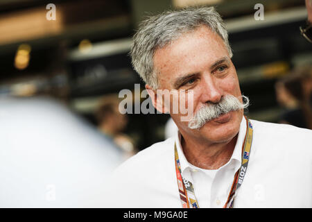 Melbourne, Australien. 25 Mär, 2018. Motorsport: FIA Formel Eins-Weltmeisterschaft 2018, Melbourne, Victoria: Motorsport: Formel 1 2018 Rolex Grand Prix von Australien, Chase Carey, Vorsitzender | Verwendung der weltweiten Kredit: dpa Picture alliance/Alamy leben Nachrichten Stockfoto