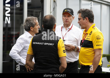 Melbourne, Australien. 25 Mär, 2018. Motorsport: FIA Formel Eins-Weltmeisterschaft 2018, Melbourne, Victoria: Motorsport: Formel 1 2018 Rolex Grand Prix von Australien, Alain Prost, | Verwendung der weltweiten Kredit: dpa Picture alliance/Alamy leben Nachrichten Stockfoto