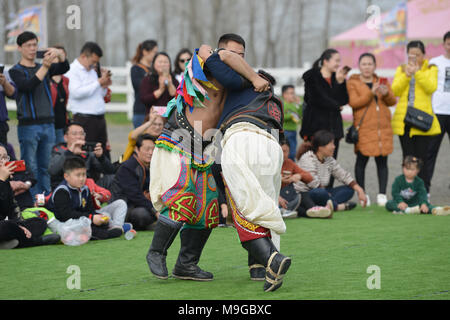 März 24, 2018 - Nanjin, Nanjin, China - Nanjing, China, 24. März 2018: Hunderttausend pin-Räder können am nomad Festival in Nanjing gesehen werden, der ostchinesischen Provinz Jiangsu. (Bild: © SIPA Asien über ZUMA Draht) Stockfoto