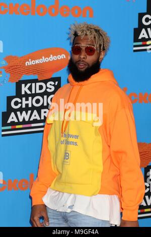Odell Beckham Jr in der Ankunftshalle für Nickelodeon Kids' Choice Awards 2018 - Teil 2, das Forum, Inglewood, CA 24. März 2018. Foto von: Priscilla Grant/Everett Collection Stockfoto