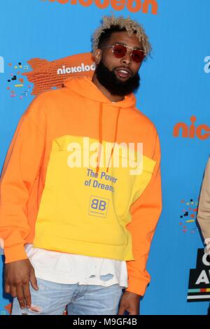 Odell Beckham Jr in der Ankunftshalle für Nickelodeon Kids' Choice Awards 2018 - Teil 2, das Forum, Inglewood, CA 24. März 2018. Foto von: Priscilla Grant/Everett Collection Stockfoto