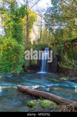 Wasserfälle von Monte Gelato in den Regionalen Park von Valle del Treja (Mazzano Romano, der Provinz von Rom, Italien) Stockfoto