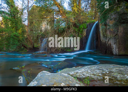 Wasserfälle von Monte Gelato in den Regionalen Park von Valle del Treja (Mazzano Romano, der Provinz von Rom, Italien) Stockfoto