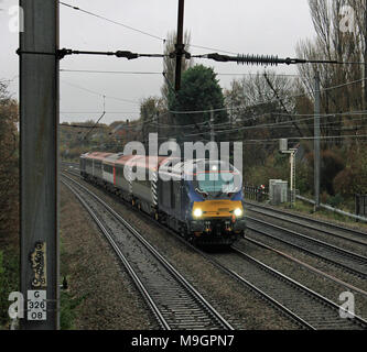 Direct Rail Services Diesel Lokomotive namens "Auflösung" auf Reisen der West Coast Main Line mit einem Training für TransPennine Express Besatzungen Stockfoto