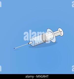 Flache cyringe Abbildung. Transparente 3d Symbol für Design Stock Vektor