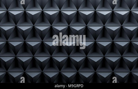 3D-rendering Image der geometrischen Dreieck carbon Hintergrund Stockfoto