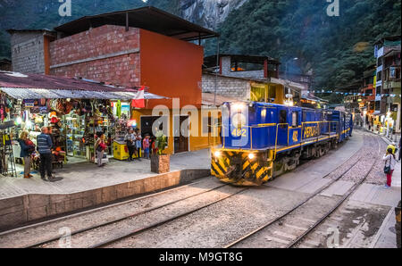 Aguas Calientes Stadt Machu Picchu Peru Stockfoto