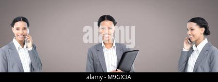 In der Reihenfolge Geschäftsfrau Stockfoto