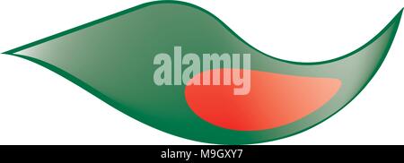 Bangladesch Flagge, Vektor, Abbildung Stock Vektor