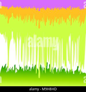 Abstrakte farbenfrohe Muster von grün, violett und orange Farben auf weißem Hintergrund. Vector Illustration. Stock Vektor
