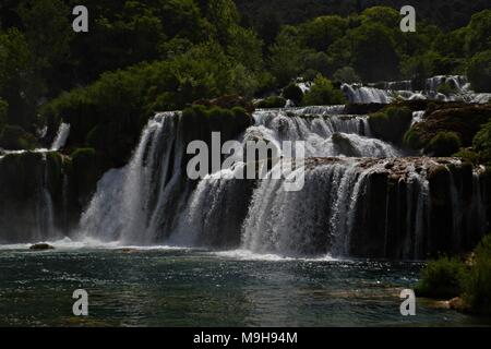 Skradinski Buk Wasserfall im Nationalpark Krka - Dalmatien Kroatien, Europa Stockfoto