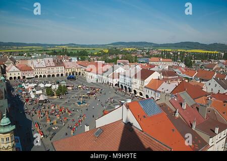 Stadtplatz am Wochenende Stockfoto