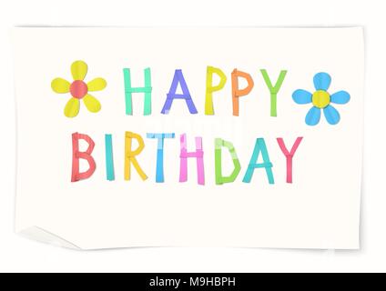 Bunte Buchstaben und Blumen. Stock Vektor