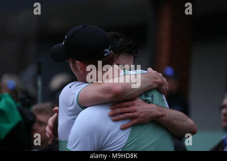 Die Krebsforschung Boat Race Samstag 24 März 2018 Stockfoto