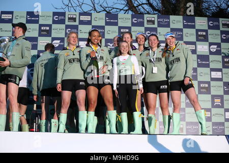 Die Krebsforschung Boat Race Samstag 24 März 2018 Stockfoto